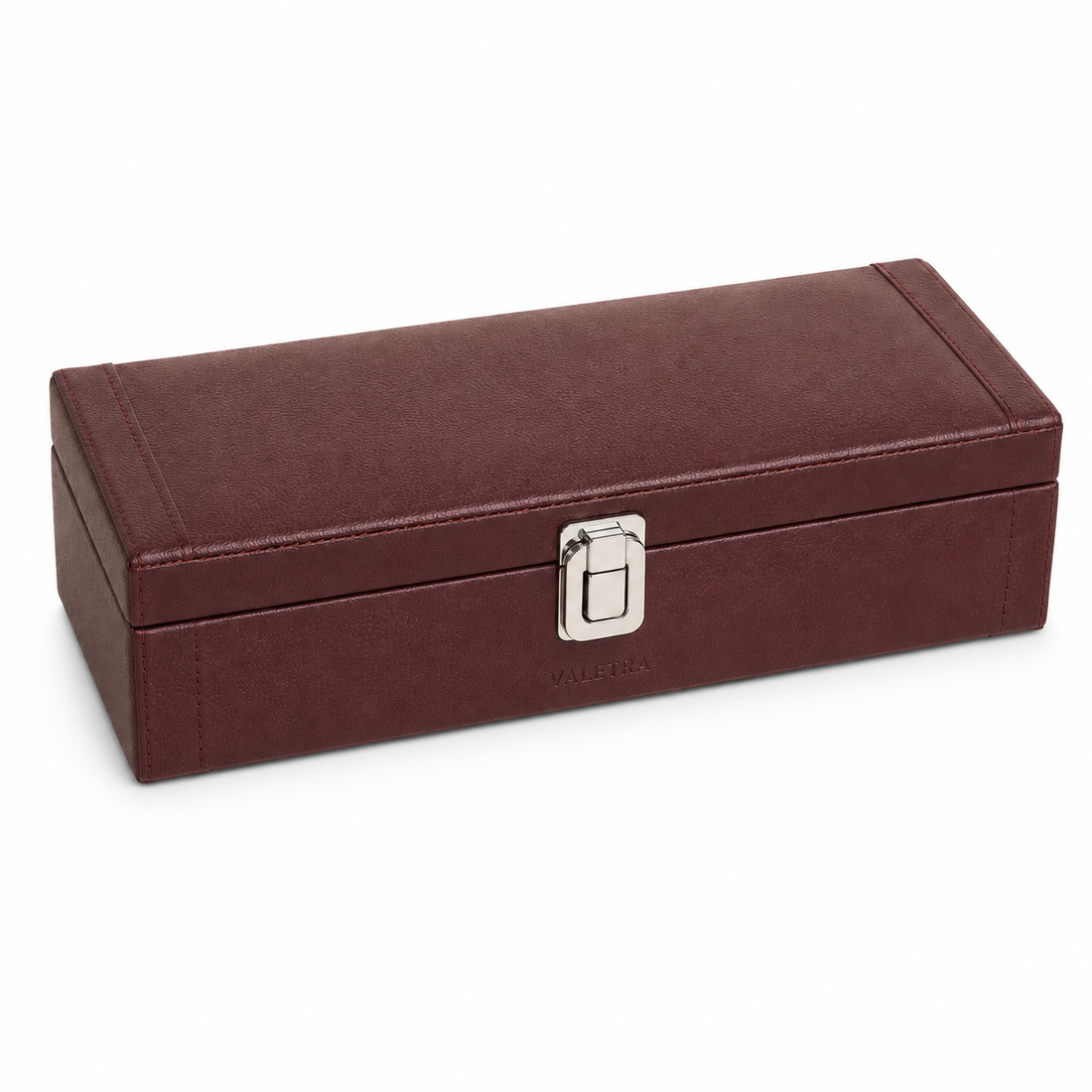 Valetra Luxury 6-Slot Watch Box Organizer – Burgundy