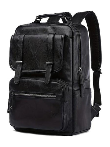 Premium Leather Laptop Backpack | Business Travel Backpack with Multiple Storage Compartments